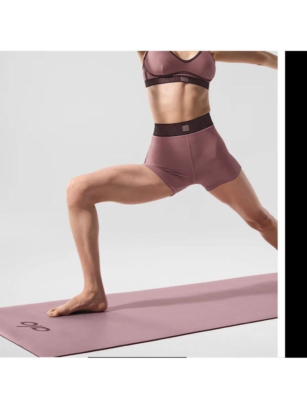 Limited Edition ALO Warrior Yoga Mat Smoky Pink Lightweight - Picture 3 of 8